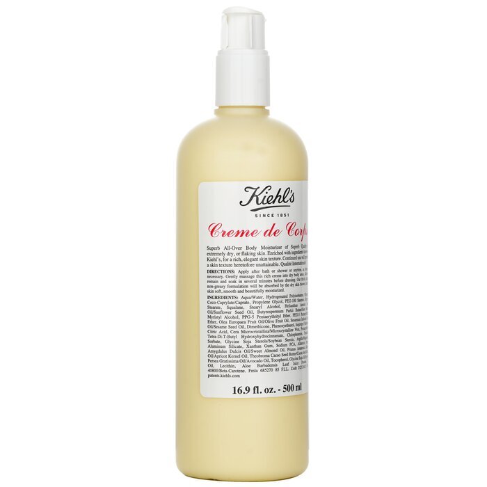 Kiehl's Creme De Corps Body Moisturizer with Pump 500ml/16.9oz