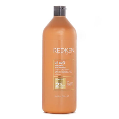 Redken All Soft Shampoo (For Dry/ Brittle Hair) 1000ml/33.8oz