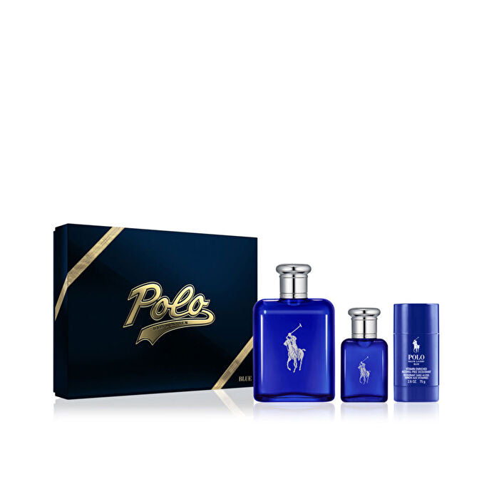 Ralph Lauren Polo Blue 3pc Men Gift Set - Eau De Toilette & 35ml Eau De Toilette & 75g Deodorant 125ml