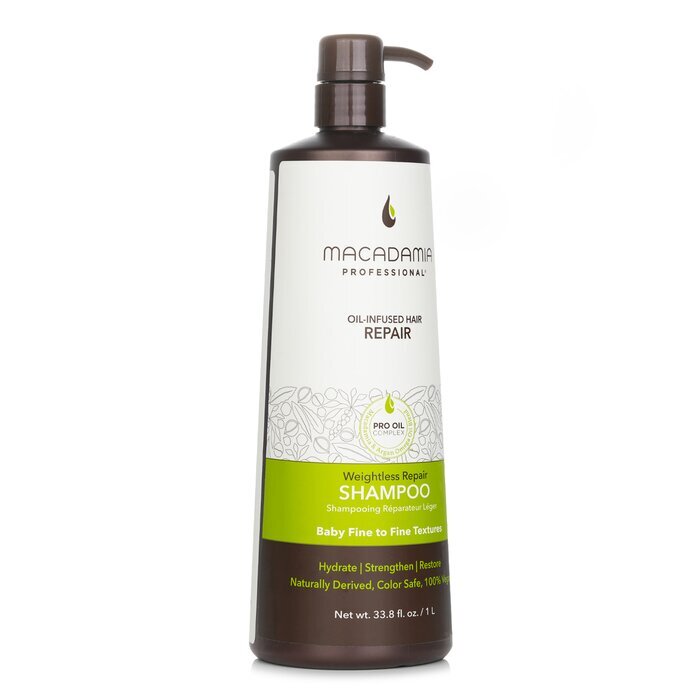 Macadamia Natural Oil Professional Weightless Repair Shampoo (Baby Fine to Fine Textures) 1000ml/33.8oz