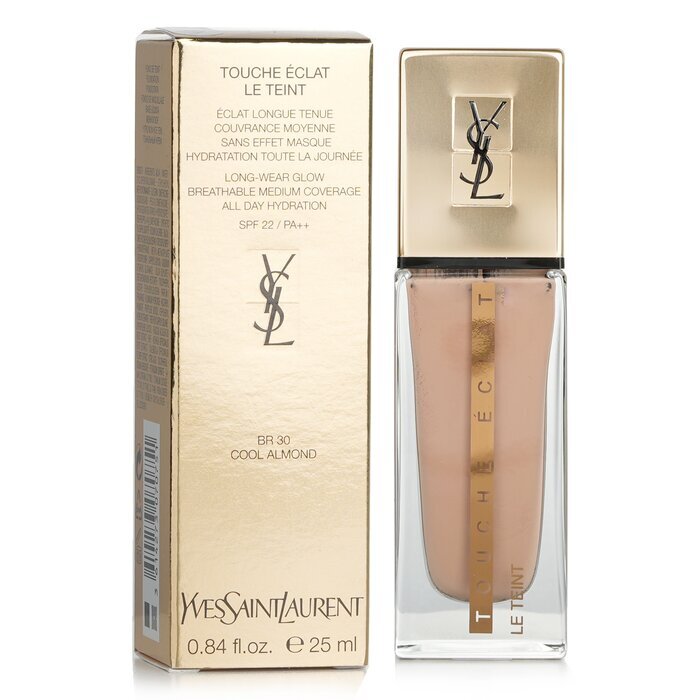 Yves Saint Laurent Touche Eclat Le Teint Long Wear Glow Foundation SPF22 - # BR30 Cool Almond 25ml/0.84oz