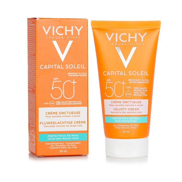 Vichy Capital Soleil Skin Perfecting Velvety Cream SPF 50 - Water Resistant (Normal to Dry Sensitive Skin) 50ml/1.69oz