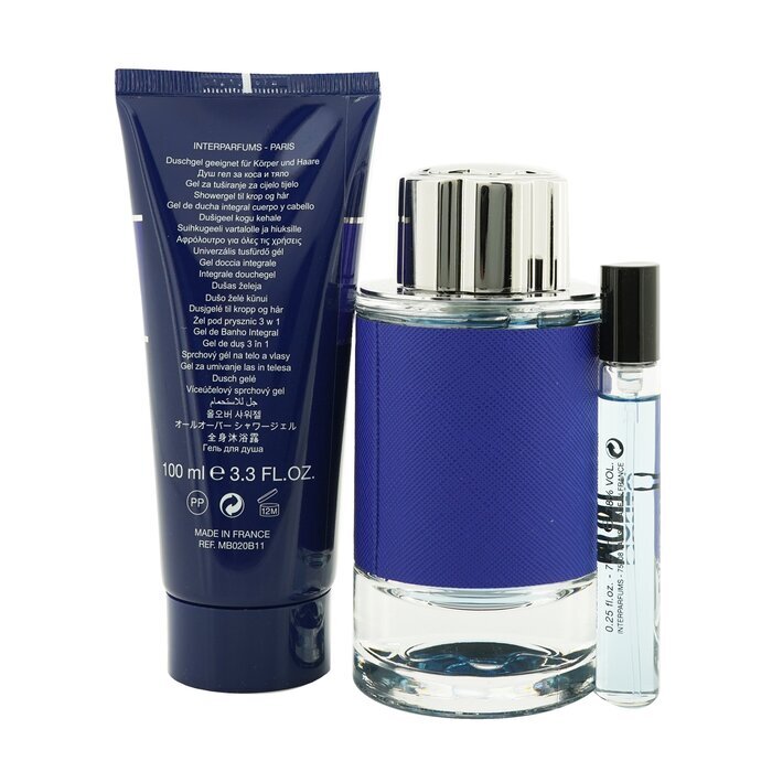 Mont Blanc Explorer Ultra Blue Man Set Eau De Parfum 100ml+ Eau De Parfum 7.5ml & Sg 100ml (new Pack)