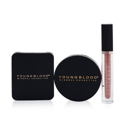 Youngblood Sweet Talk The Perfect Spring Glow Palette (1x Hydrating Lip Creme, 1x Highlighter, 1x Eyeshadow Quad) 3pcs