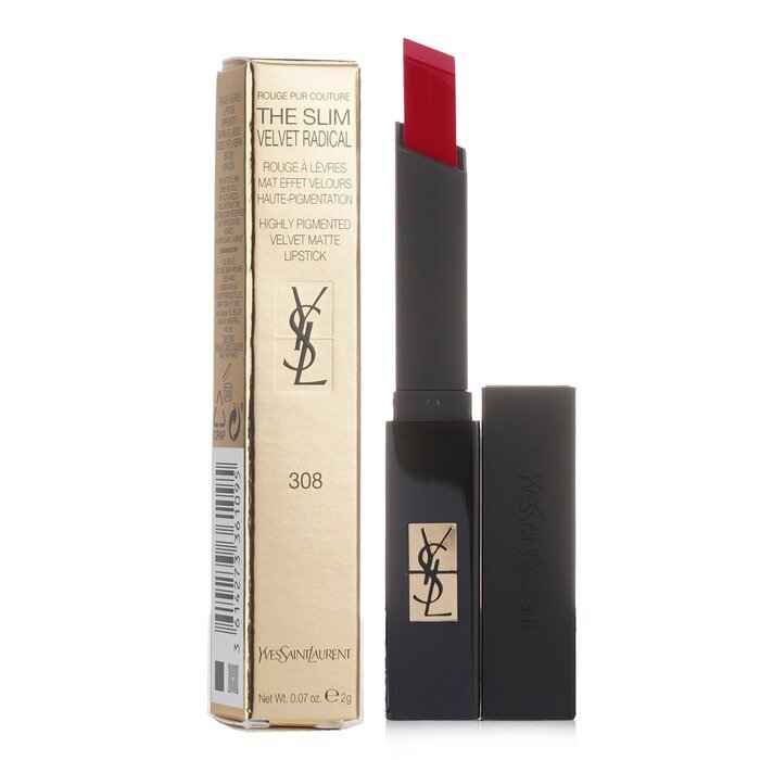 Yves Saint Laurent Rouge Pur Couture The Slim Velvet Radical Matte Lipstick - # 308 Rodical Chili 2g/0.07oz