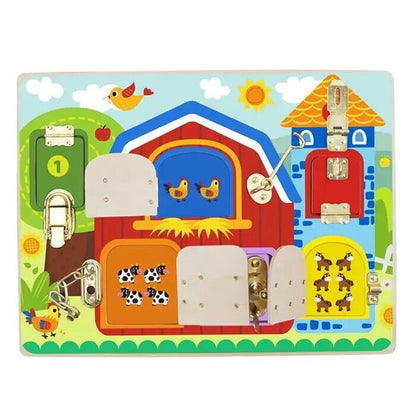 Tooky Toy Co Latches Activity Board 40x30x4cm