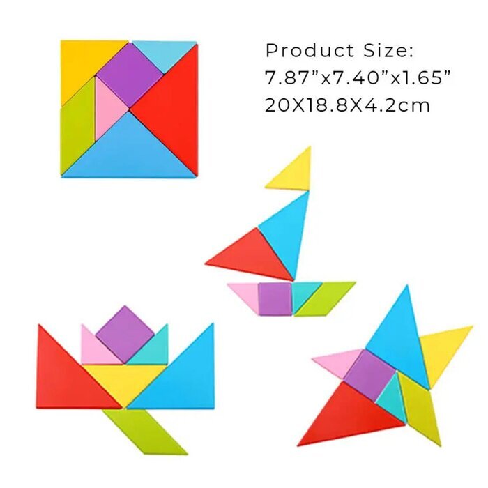 Tooky Toy Co Tangram Play 20x19x4cm