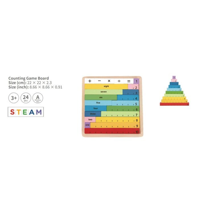 Tooky Toy Co Counting Game Board 22x22x3cm