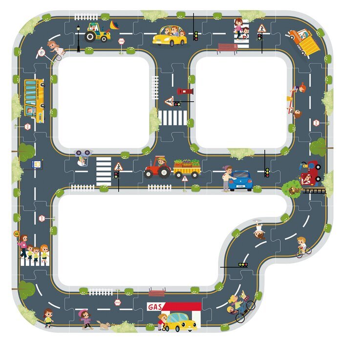 Tooky Toy Co City Road Puzzle 22x22x7cm