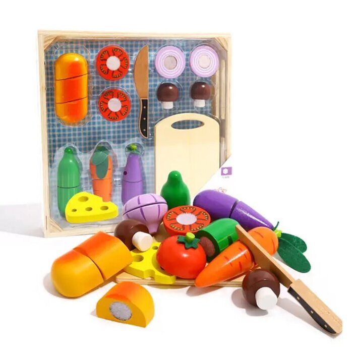 Tooky Toy Co Cutting Vegetables 40x35x5cm