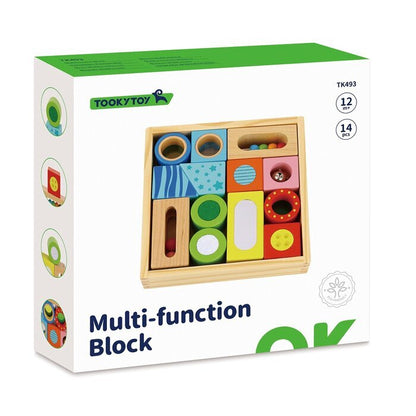 Tooky Toy Co Multifunction Blocks with Texture and Sound 19x5x19cm