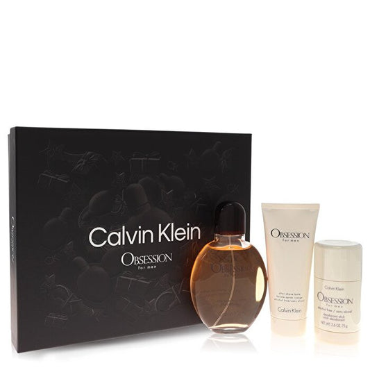 Calvin Klein Obsession Man Set Eau De Toilette 125ml & After Shave Balm 100ml & Deo Stick 75g