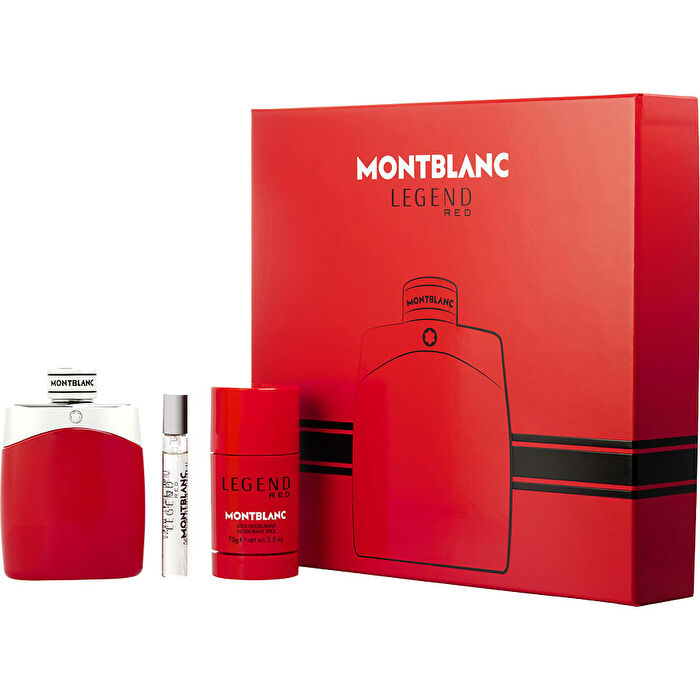 Mont Blanc Legend Red Man Set Eau De Parfum 100ml & Eau De Parfum 7.5ml & Deo Stick 75g