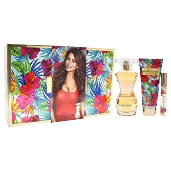 Sofia Vergara Tempting Paradise Woman Set Eau De Parfum 100ml & Eau De Parfum 10ml Roller Ball & Shimmer Bl 100ml