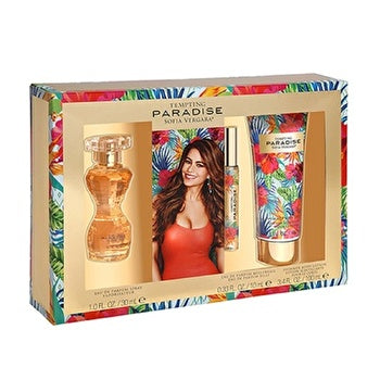 Sofia Vergara Tempting Paradise Woman Set Eau De Parfum 30ml+ Eau De Parfum 10ml Roll-on & Shimmer Bl 100ml