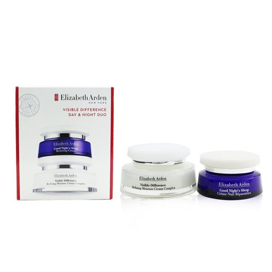 Elizabeth Arden Visible Difference Day & Night Duo: Refining Moisture Cream Complex 100ml/3.4oz+Good Night's Sleep Restoring Cream 50ml/1.7oz 2pcs