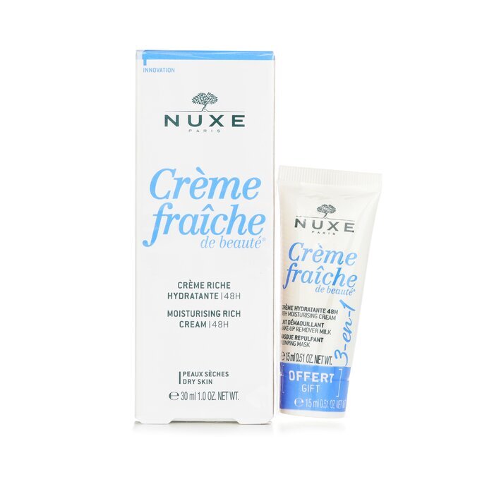 Nuxe Creme Fraiche De Beaute 48HR Moisturising Rich Cream Gift Set (For Dry To Very Skin, Even Sensitive) 30ml+15ml