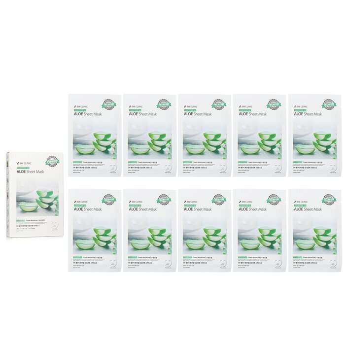 3W Clinic Mask Sheet - Essential Up Aloe 10pcs x 25ml